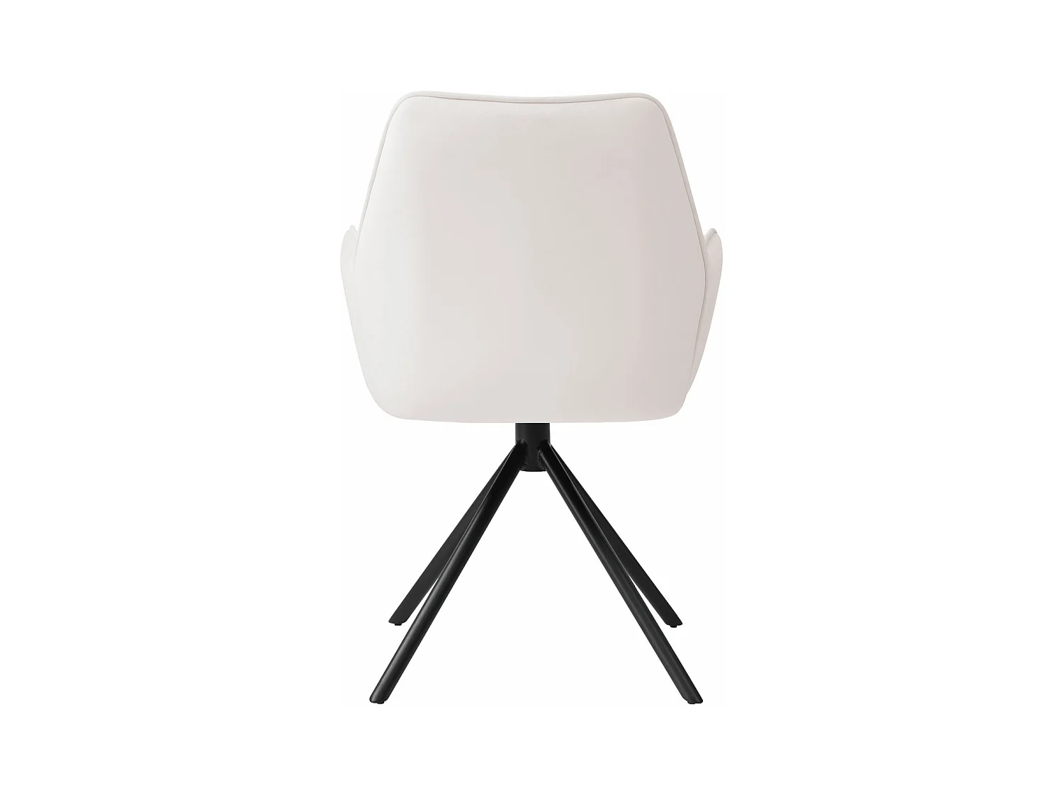 Silla de comedor MCW-G67,  crema-beige, patas negras