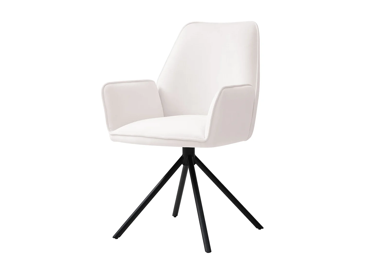 Esszimmerstuhl MCW-G67, Creme-beige, Beine schwarz