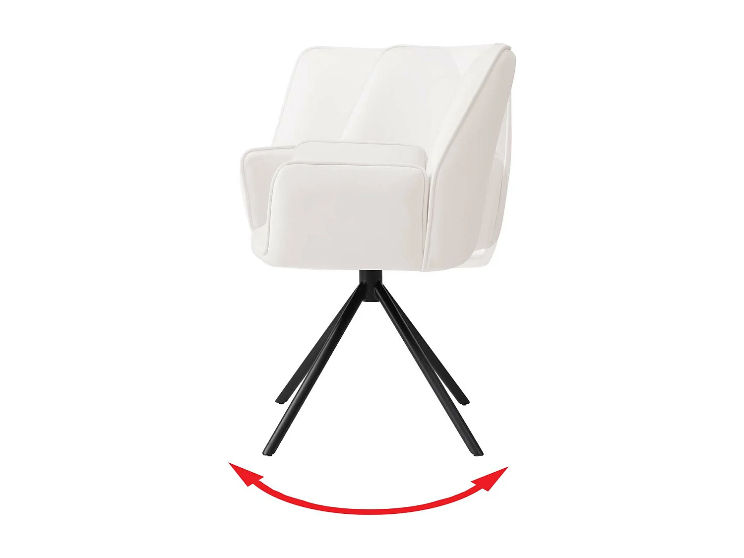 Esszimmerstuhl MCW-G67, Creme-beige, Beine schwarz