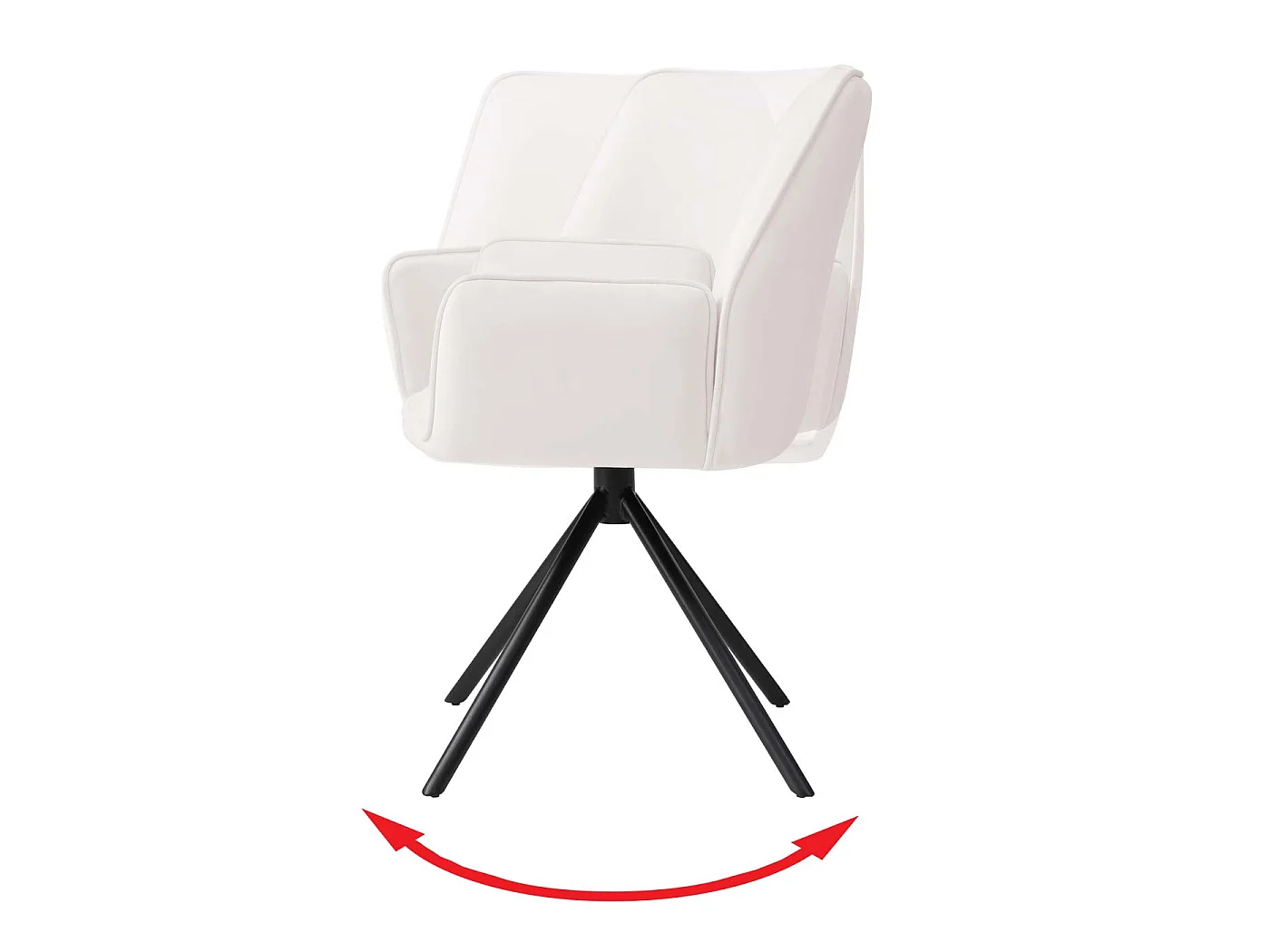 Eetkamerstoel MCW-G67,  crème-beige, zwarte poten