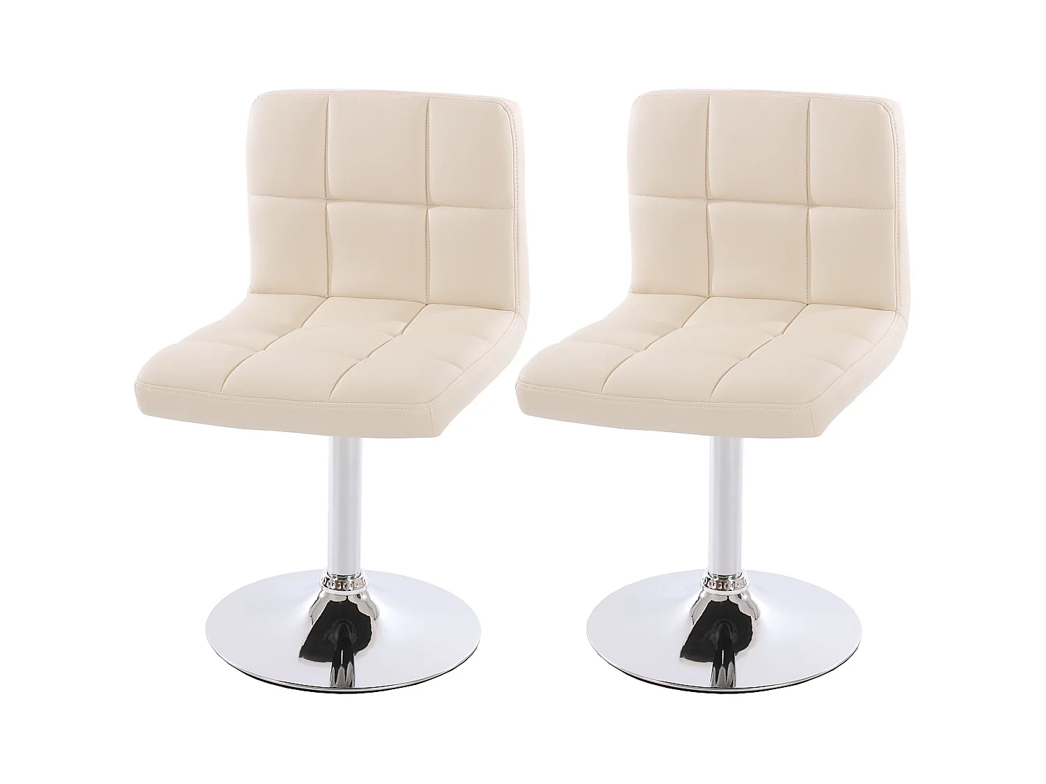 Chaise de salle à manger Cadiz (lot de 2),  crème