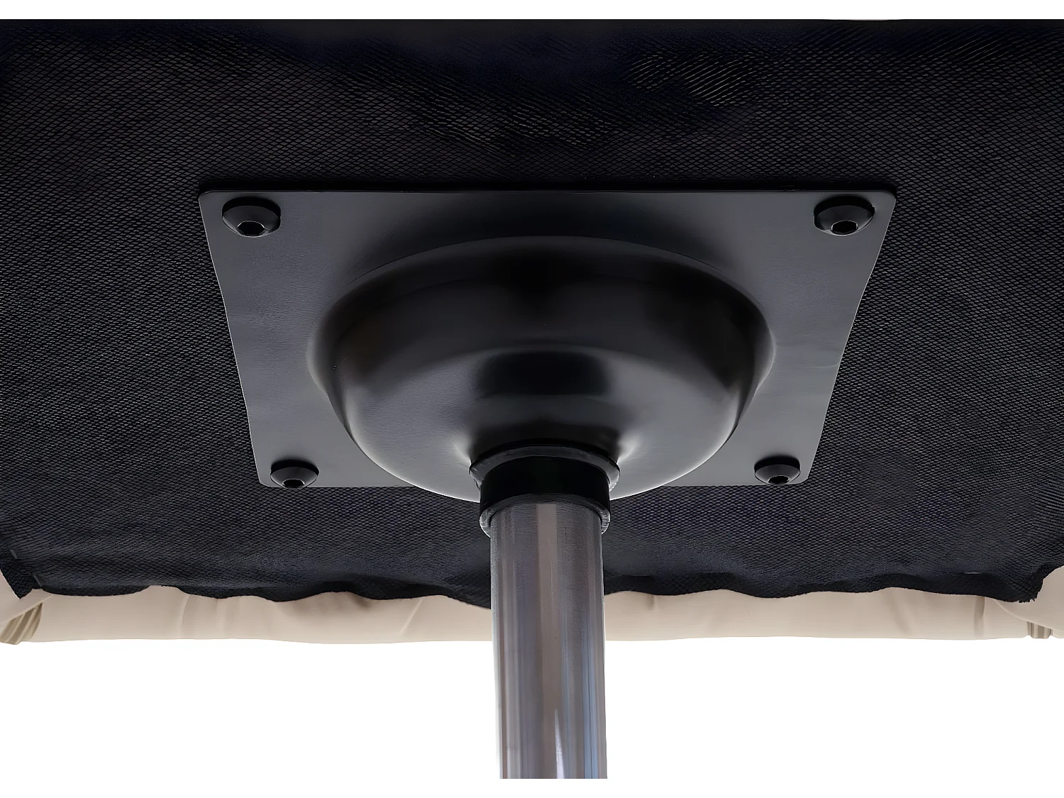 Eetkamerstoel MCW-A50 IV (set van 6),  kunstleer crème, zwart onderstel