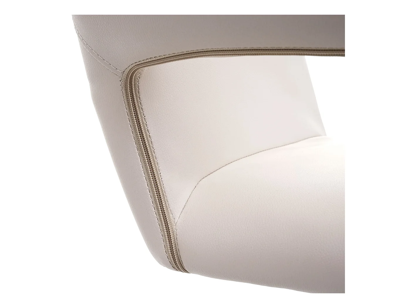 Chaise de salle à manger MCW-A50 IV (lot de 6),  similicuir crème, pied noir
