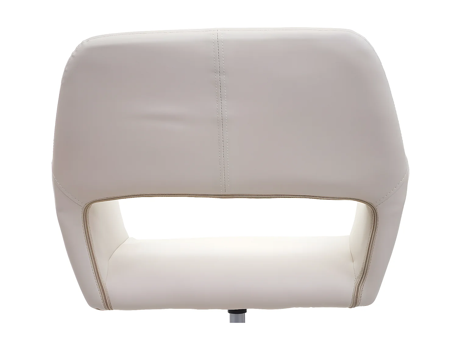 Chaise de salle à manger MCW-A50 IV (lot de 6),  similicuir crème, pied noir