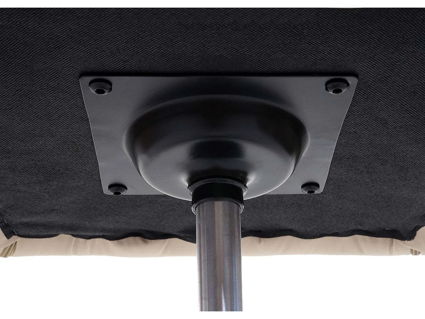 Krzesło do jadalni MCW-A50 IV (zestaw 6 sztuk),  imitacja skóry, kremowy, czarna podstawa