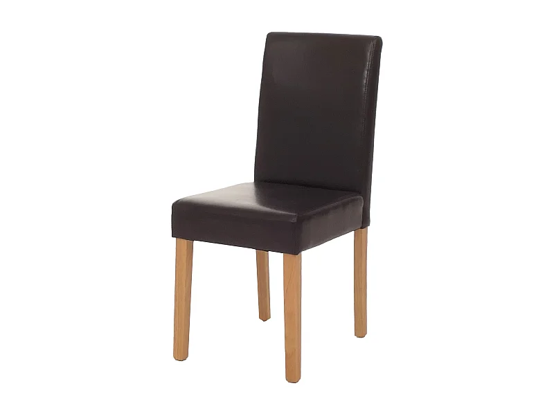 Chaise de salle à manger Littau,  marron, pieds clairs