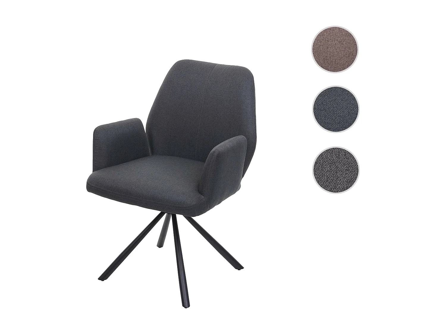 Chaise de salle à manger MCW-H71,  gris foncé