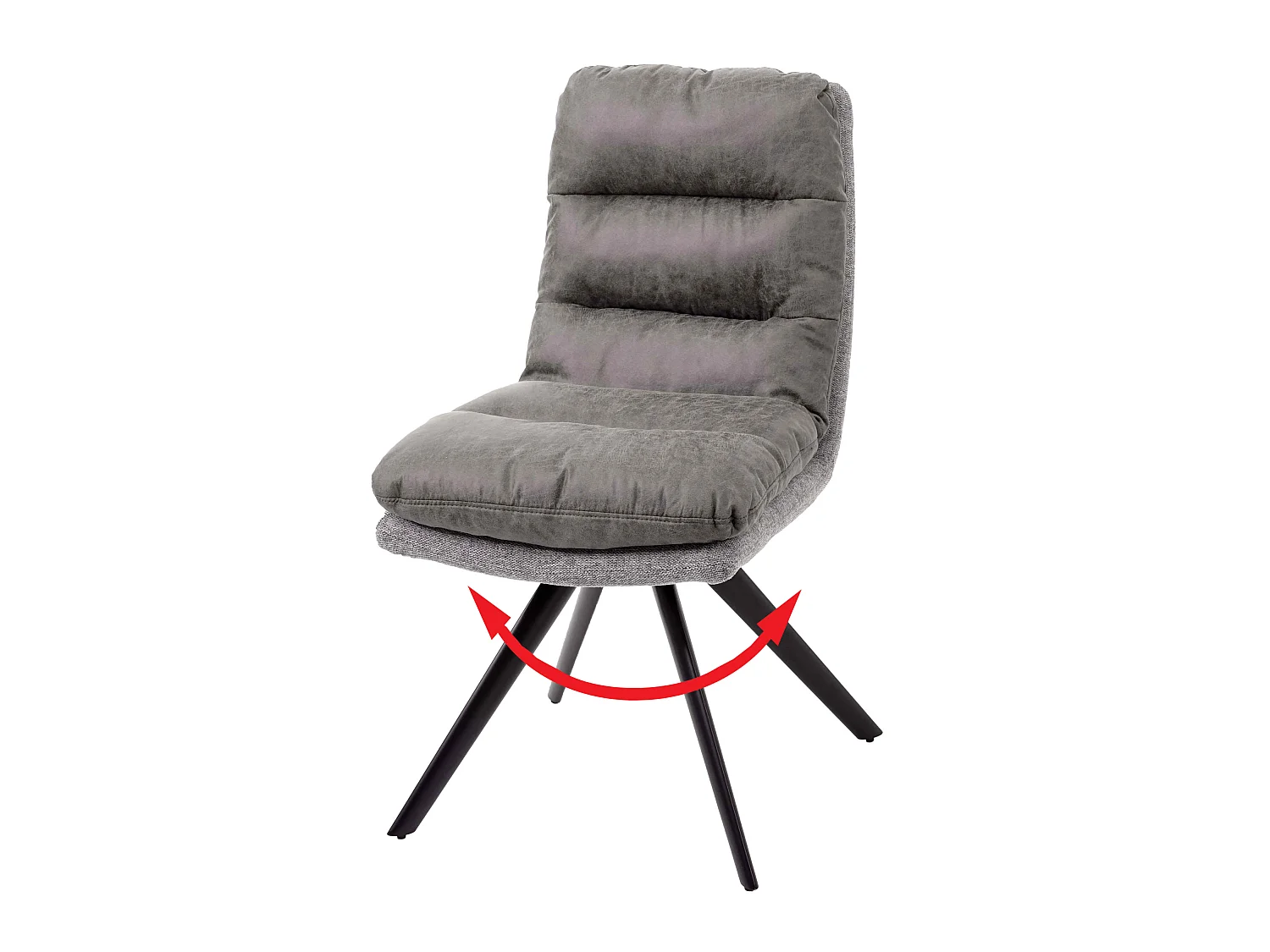 Chaise de salle à manger MCW-G66,  gris clair-gris