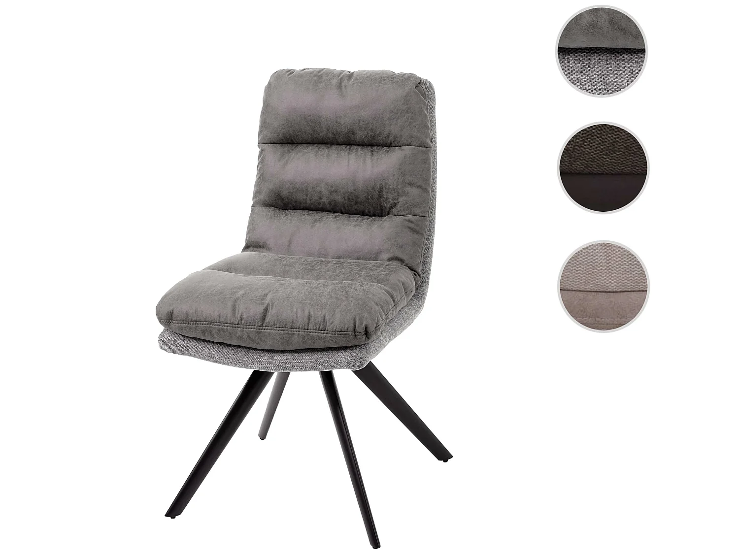 Chaise de salle à manger MCW-G66,  gris clair-gris