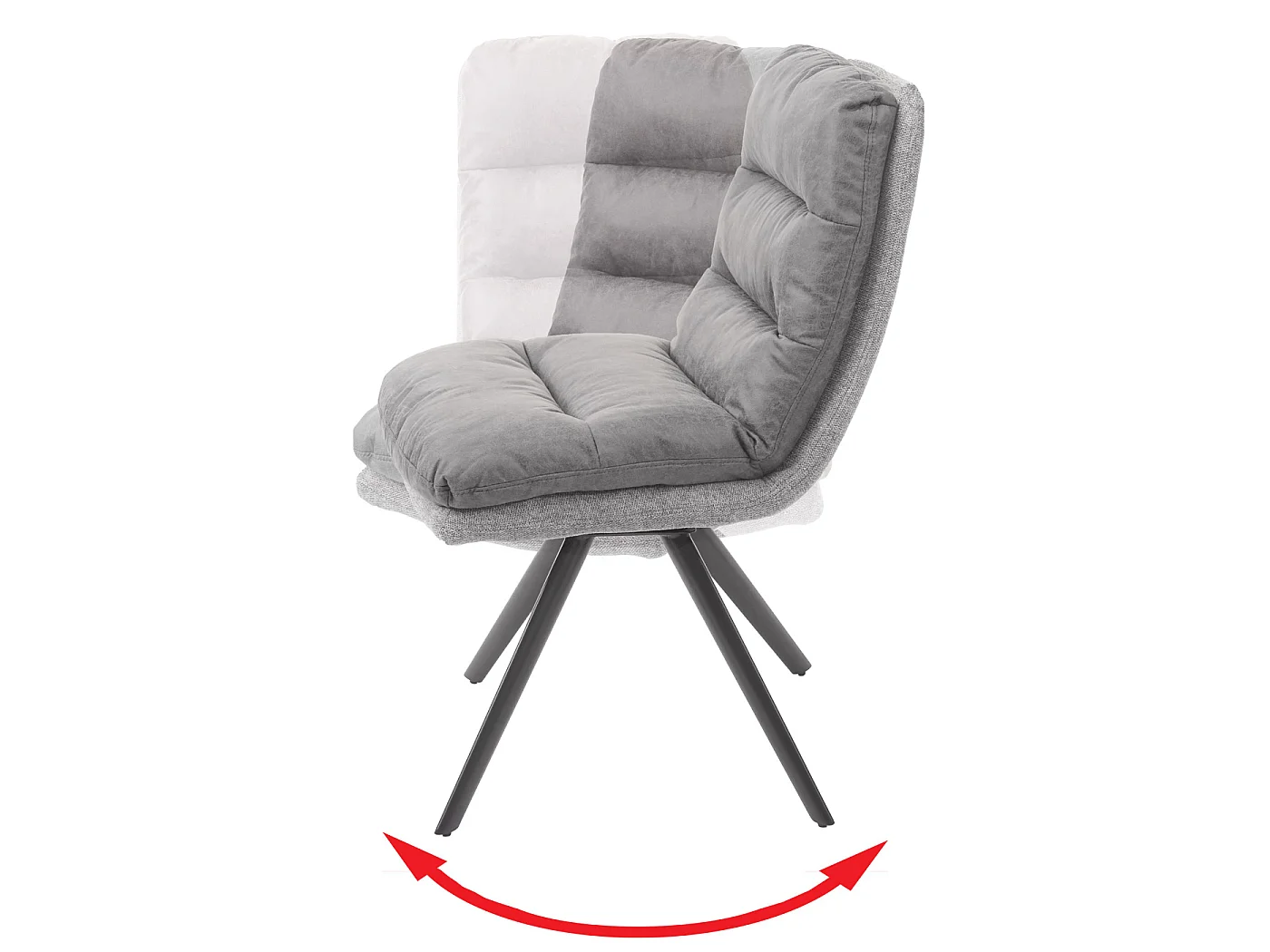 Esszimmerstuhl MCW-G66, Hellgrau-grau