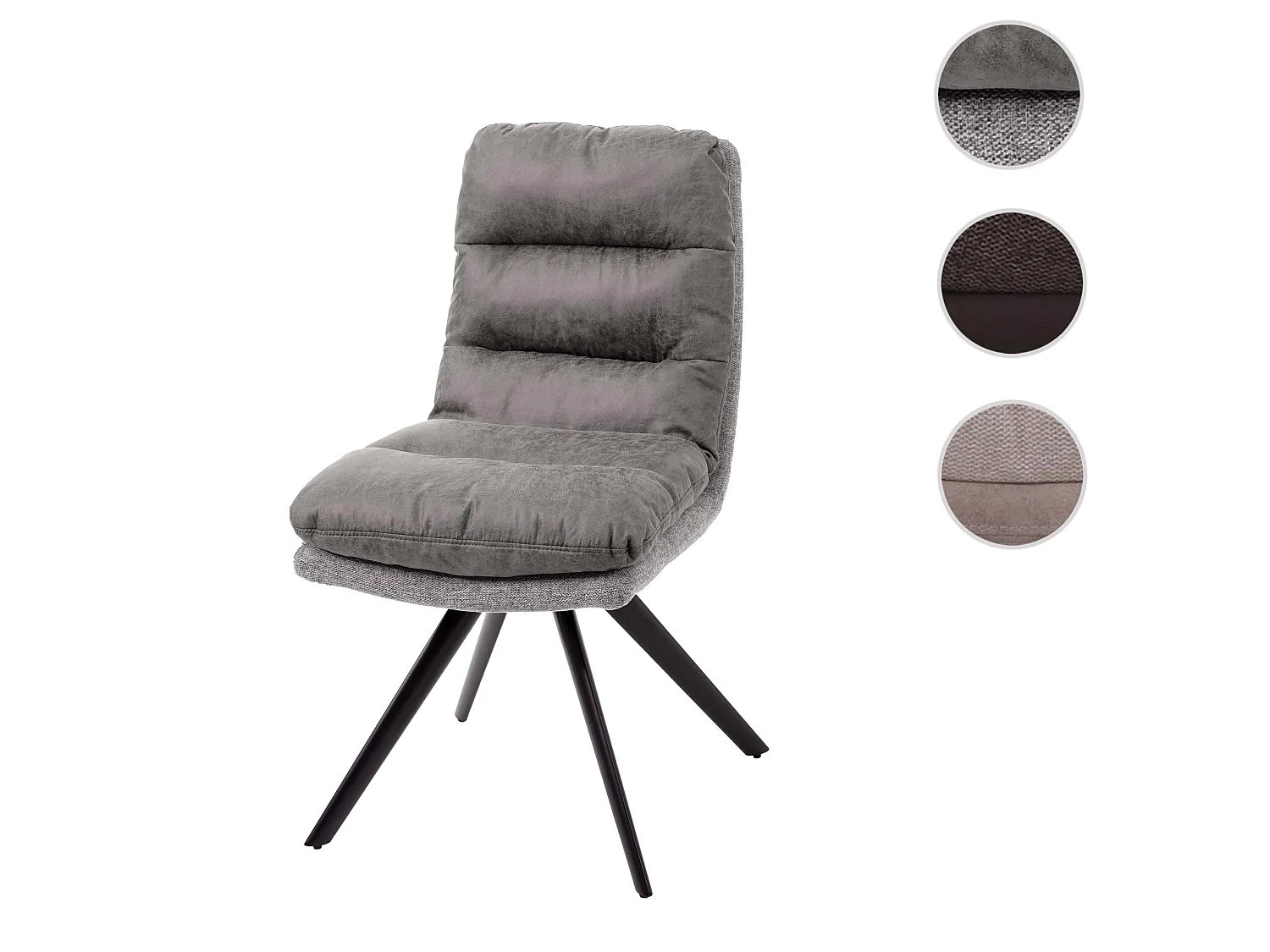 Esszimmerstuhl MCW-G66, Hellgrau-grau