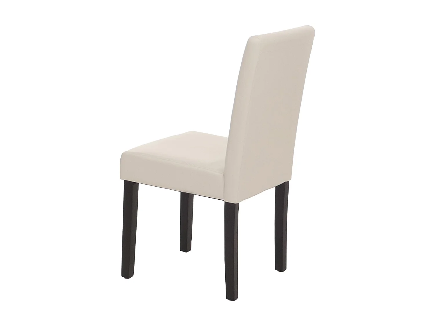 Silla de comedor Littau,  blanca, patas oscuras