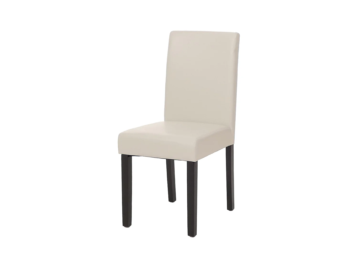 Chaise de salle à manger Littau,  blanc, pieds foncés
