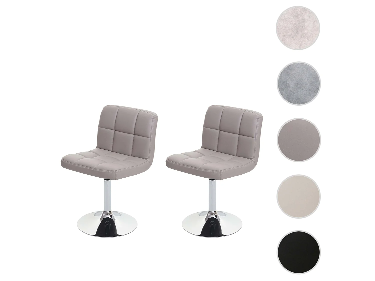 Cadeira de jantar Cadiz (conjunto de 2),  cinzento-taupe