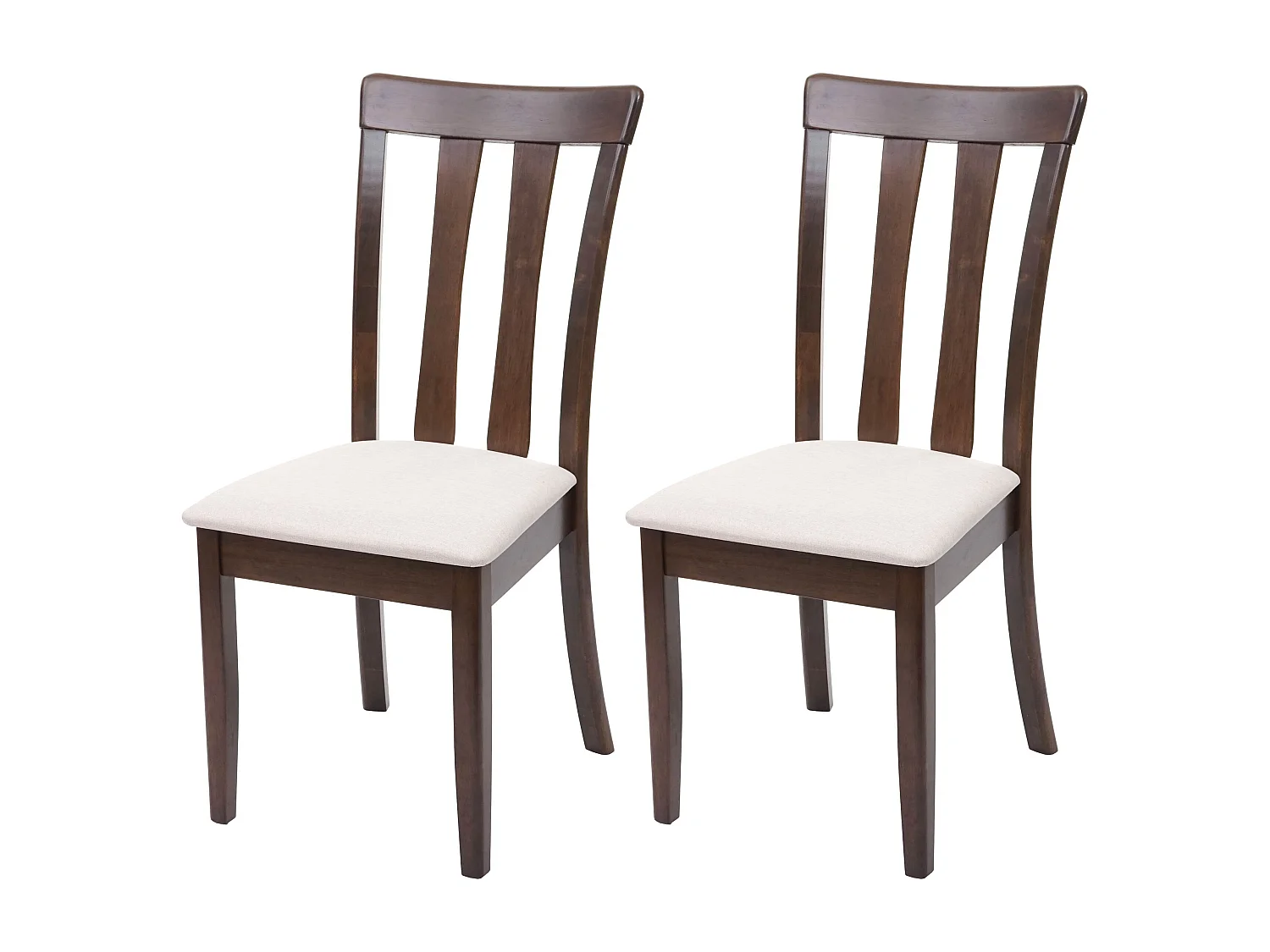 Chaise de salle à manger MCW-G46 (lot de 2),  châssis foncé, beige
