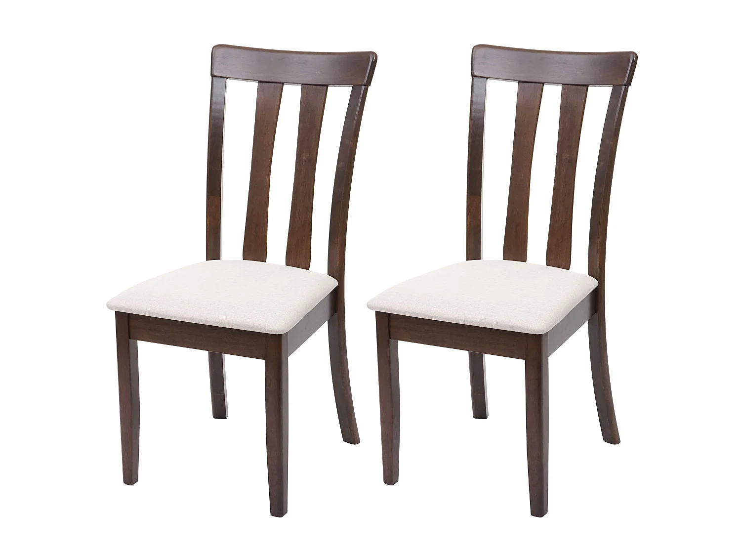 Chaise de salle à manger MCW-G46 (lot de 2),  châssis foncé, beige