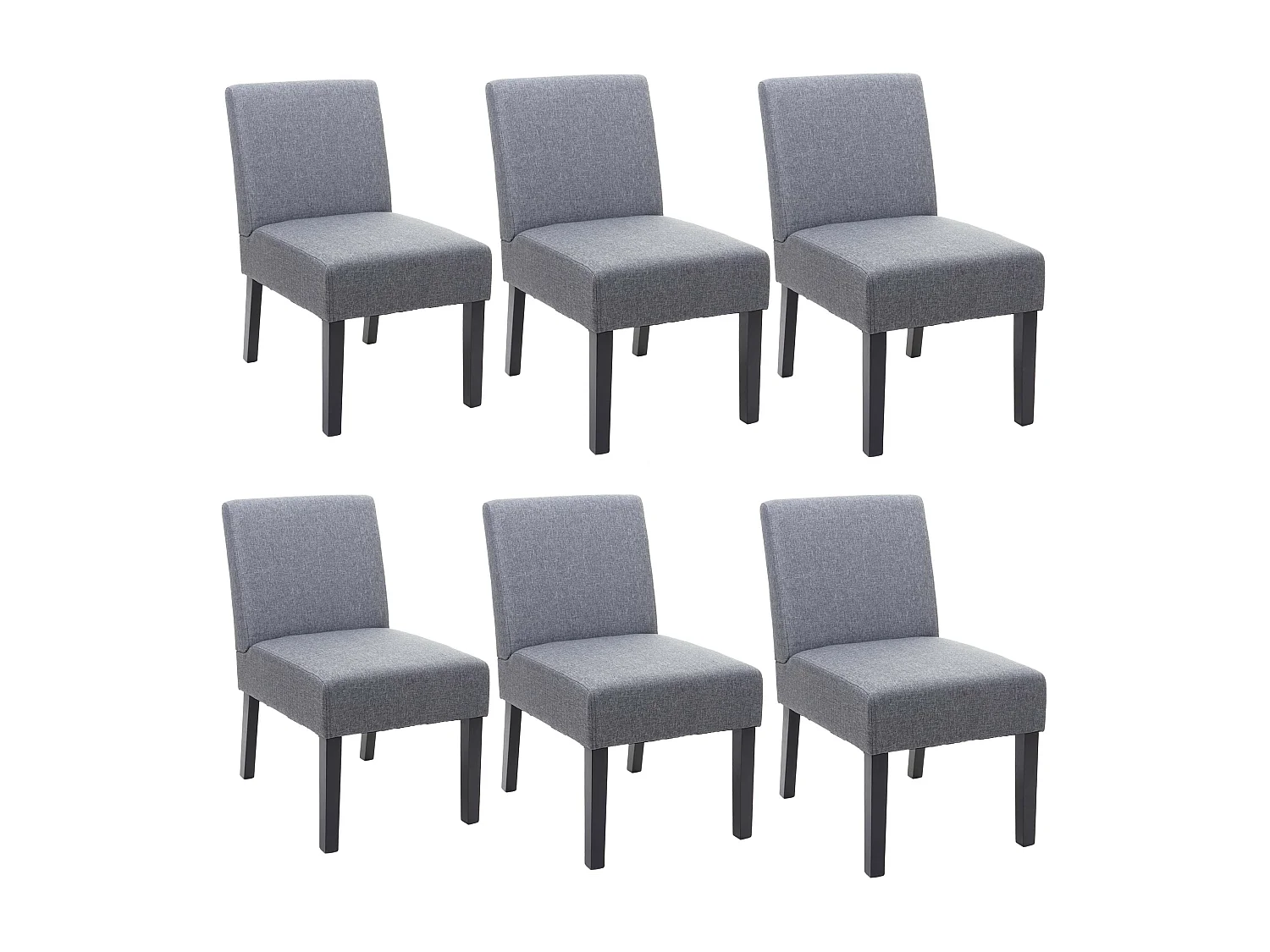 Krzesło do jadalni MCW-F61 (zestaw 6 sztuk),  ciemnoszary