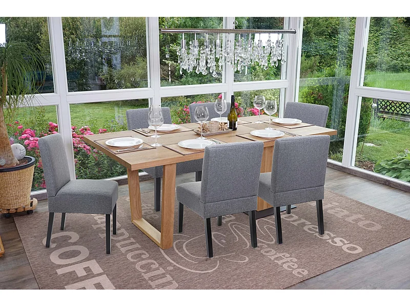 Cadeira de jantar MCW-F61 (conjunto de 6),  cinzento escuro