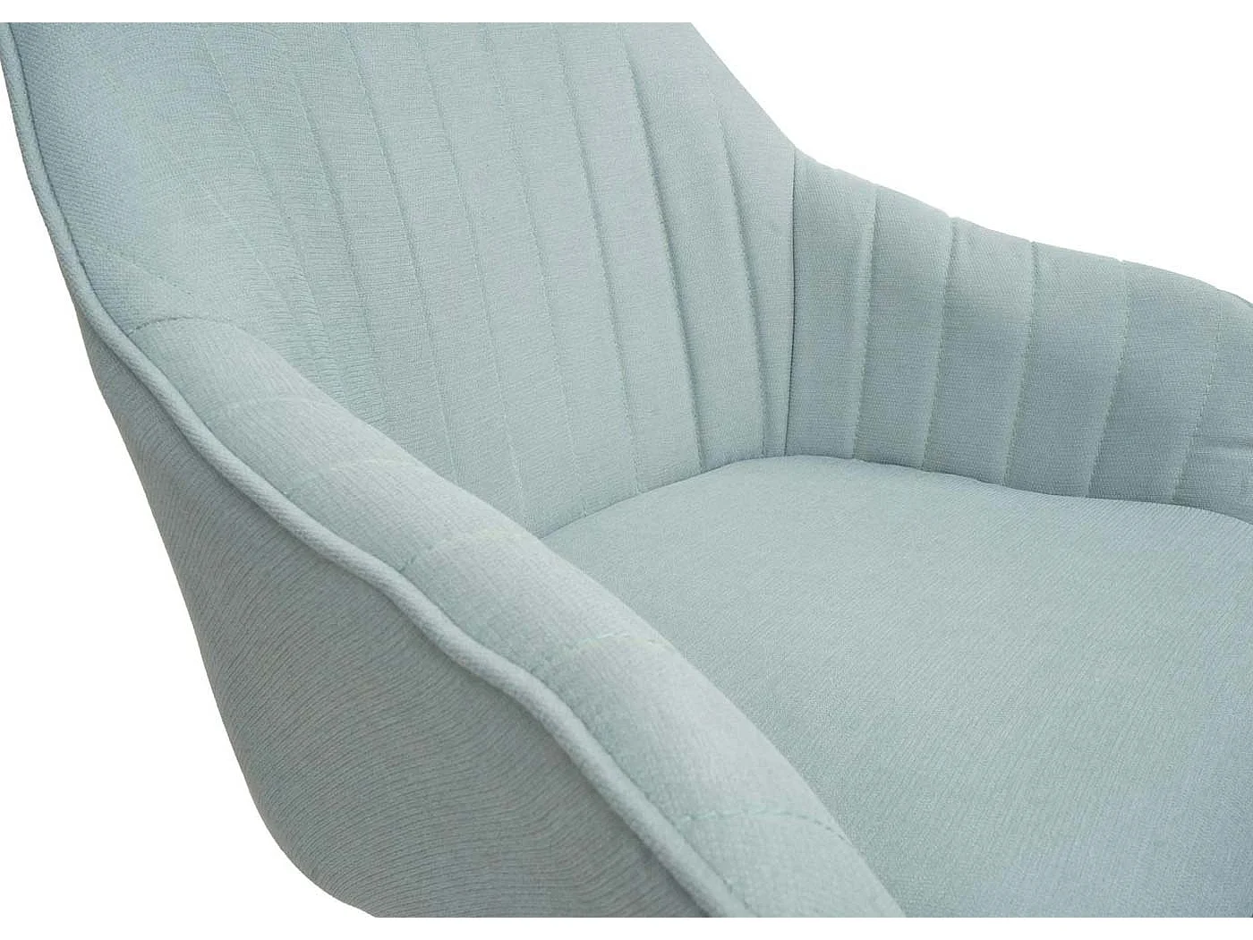 Set 6x sedie poltroncine girevole con braccioli elegante imbottita MCW-K27 tessuto verde menta