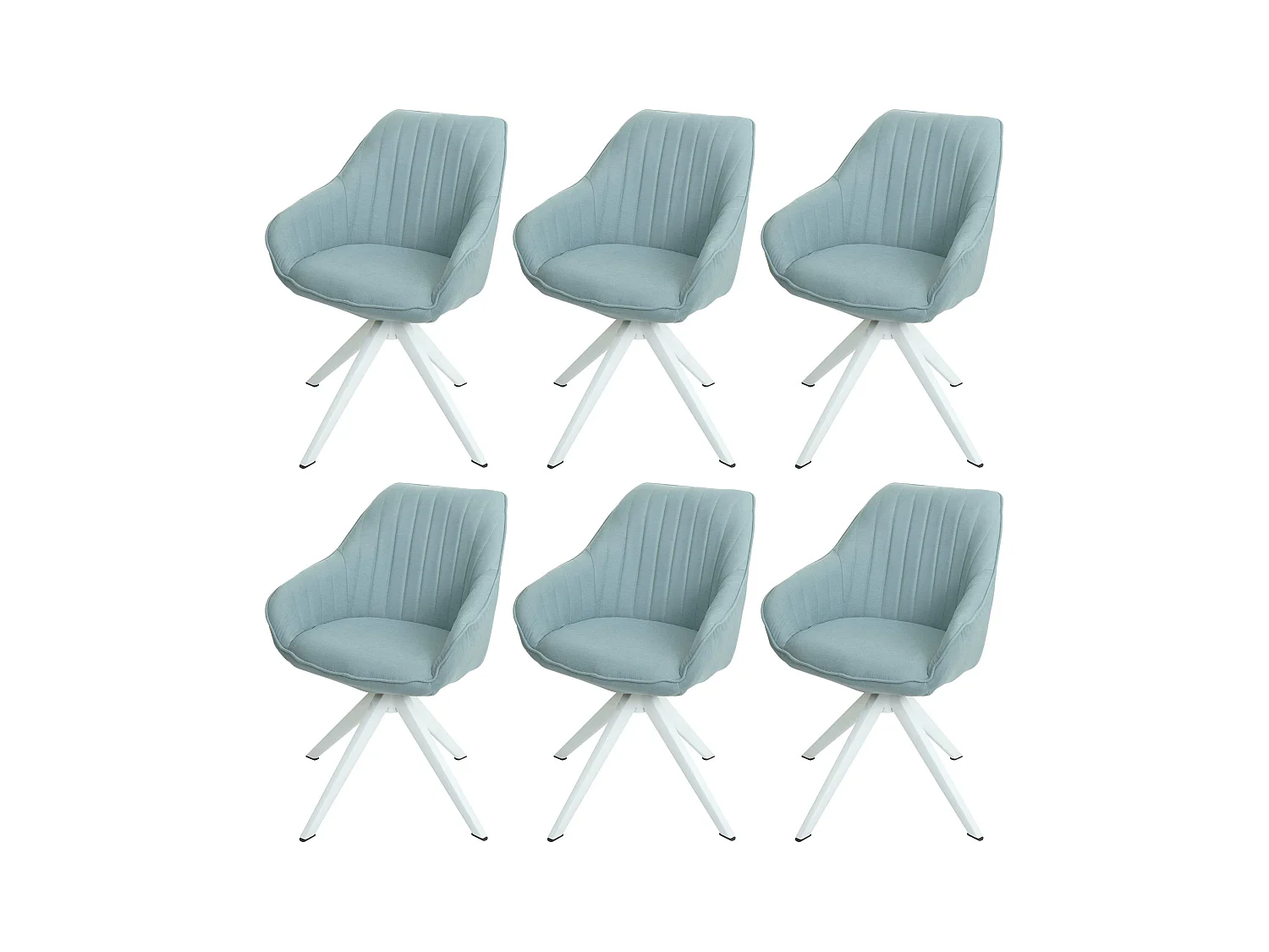 Chaise de salle à manger MCW-K27 (lot de 6),  menthe-vert