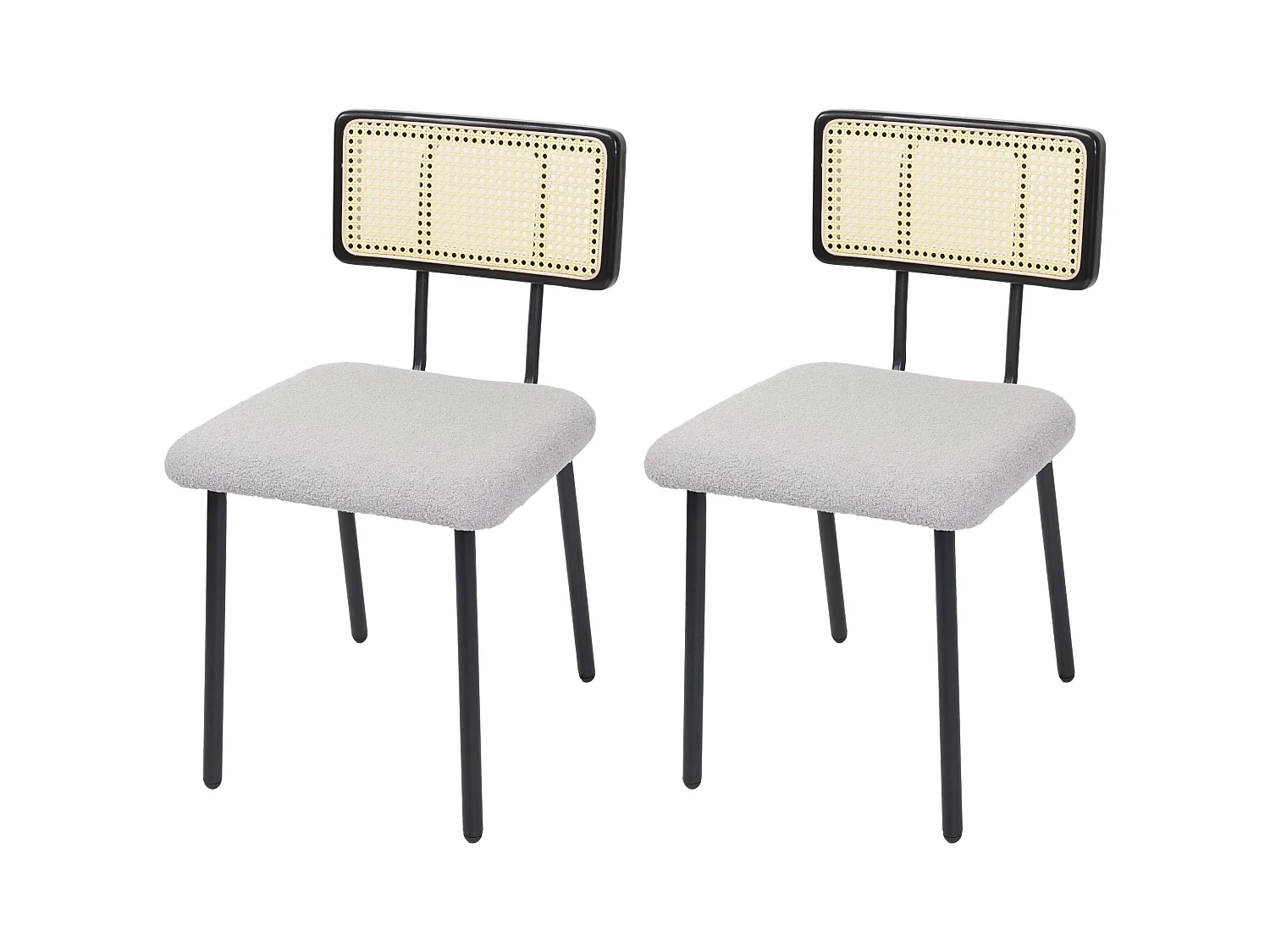MCW-K88 eetkamerstoel (set van 2),  stof/textiel lichtgrijs