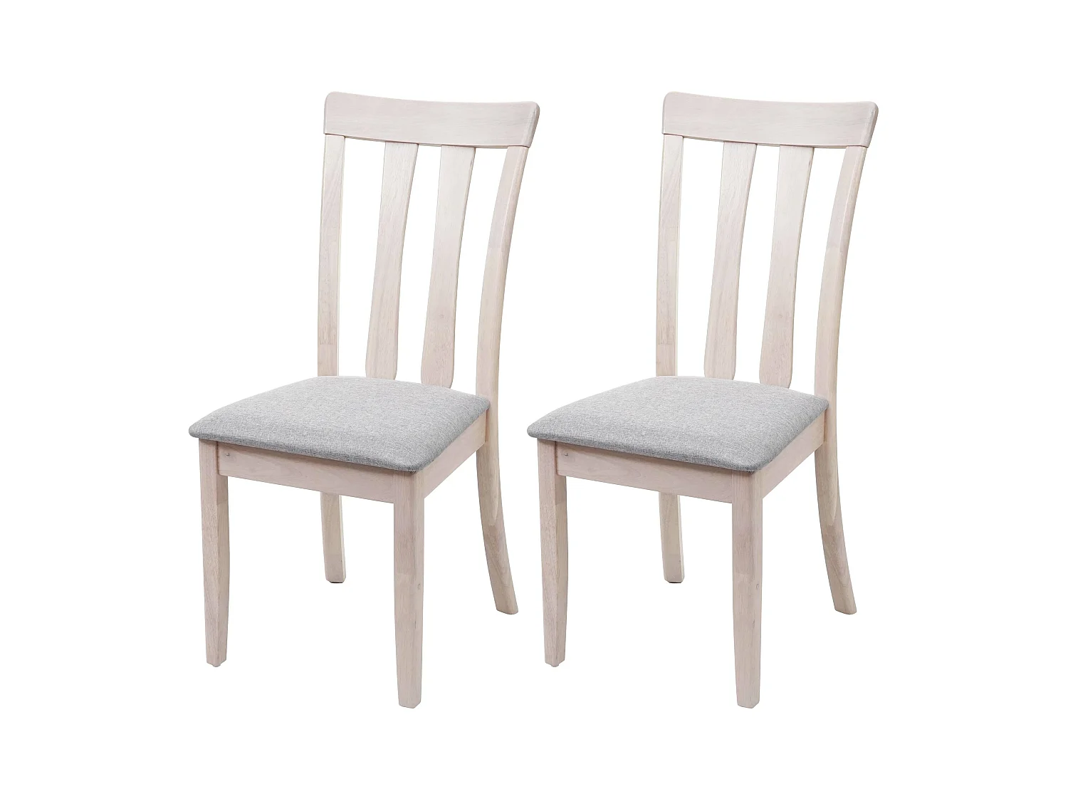 Chaise de salle à manger MCW-G46 (lot de 2),  châssis clair, gris