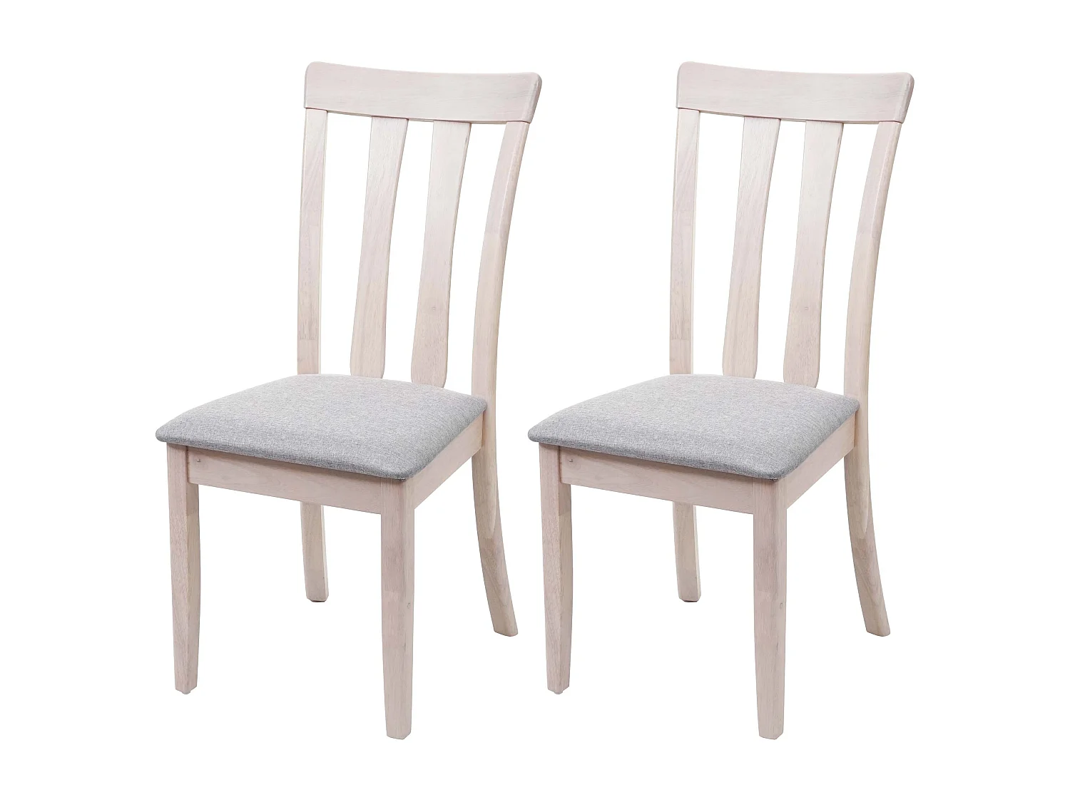 Chaise de salle à manger MCW-G46 (lot de 2),  châssis clair, gris