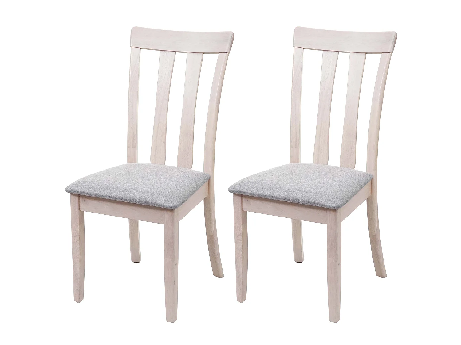 Chaise de salle à manger MCW-G46 (lot de 2),  châssis clair, gris