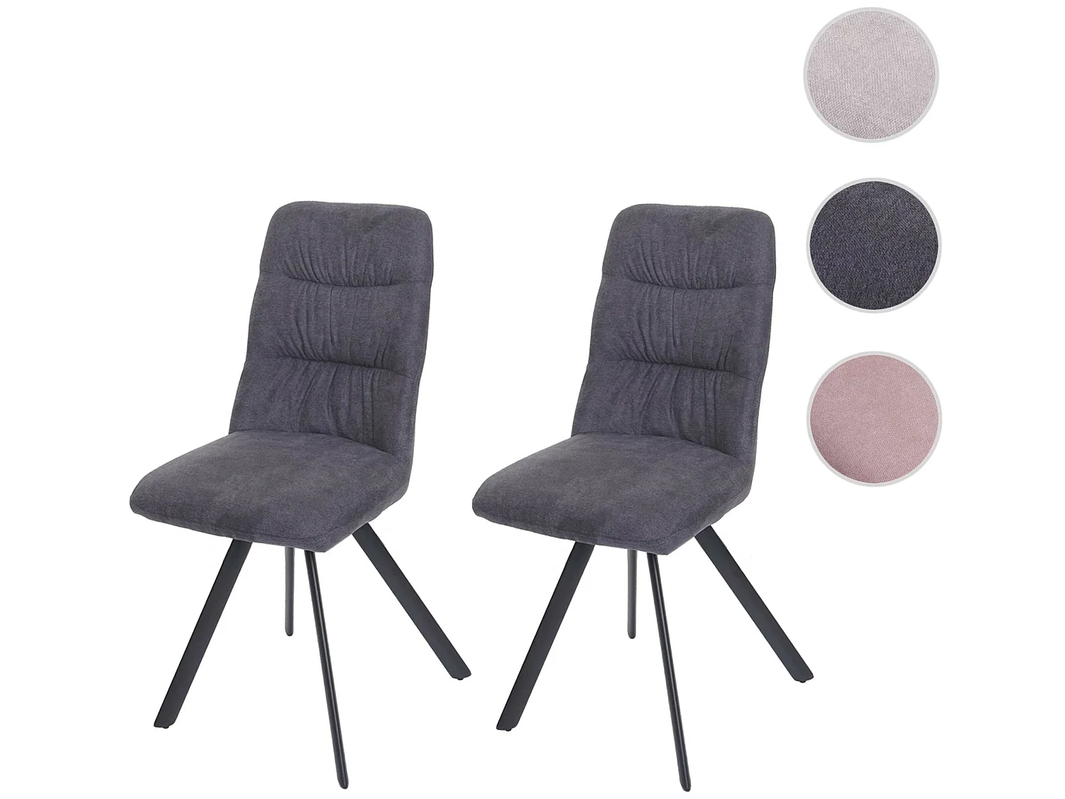 MCW-J69 eetkamerstoel (set van 2),  antraciet