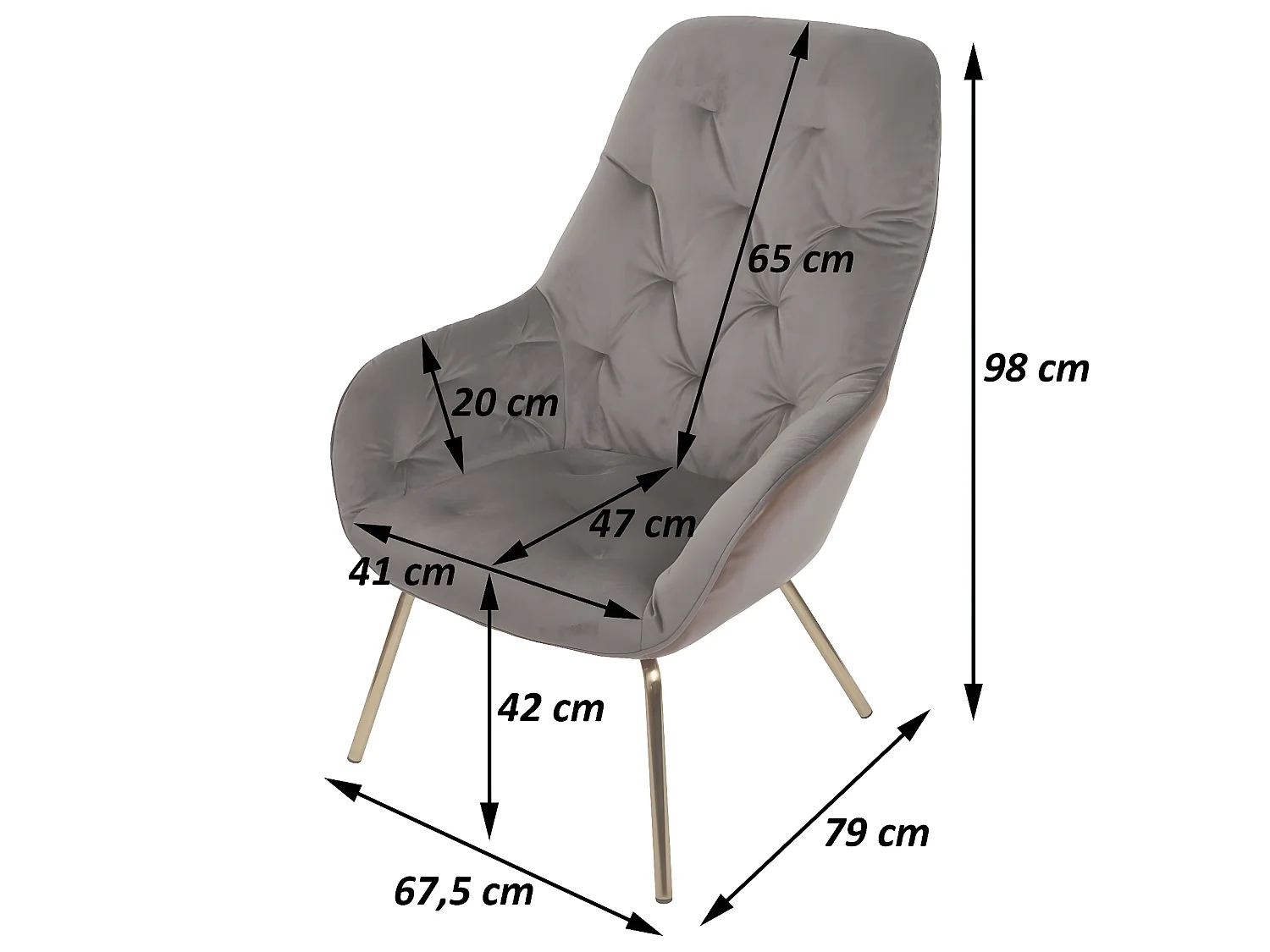 Eetkamerstoel MCW-K26,  fluweel, lichtbruin