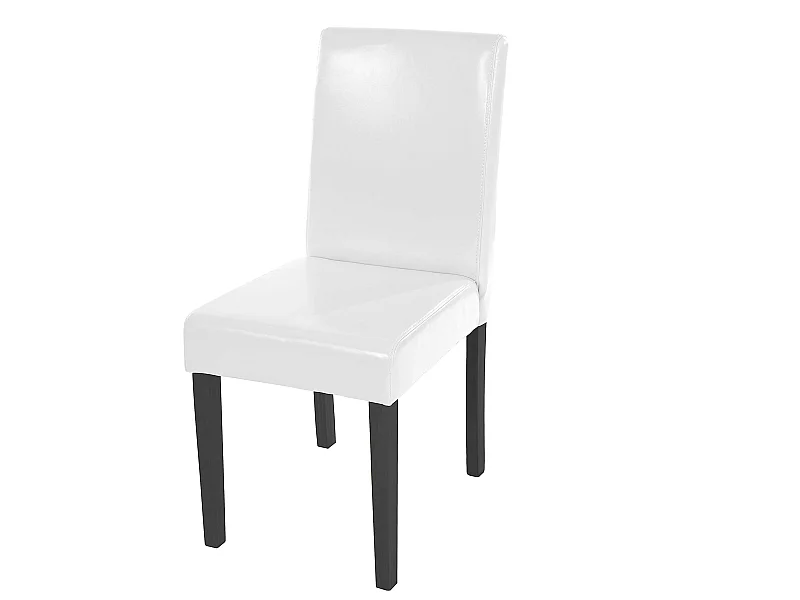 Silla de comedor Littau,  blanco, patas oscuras