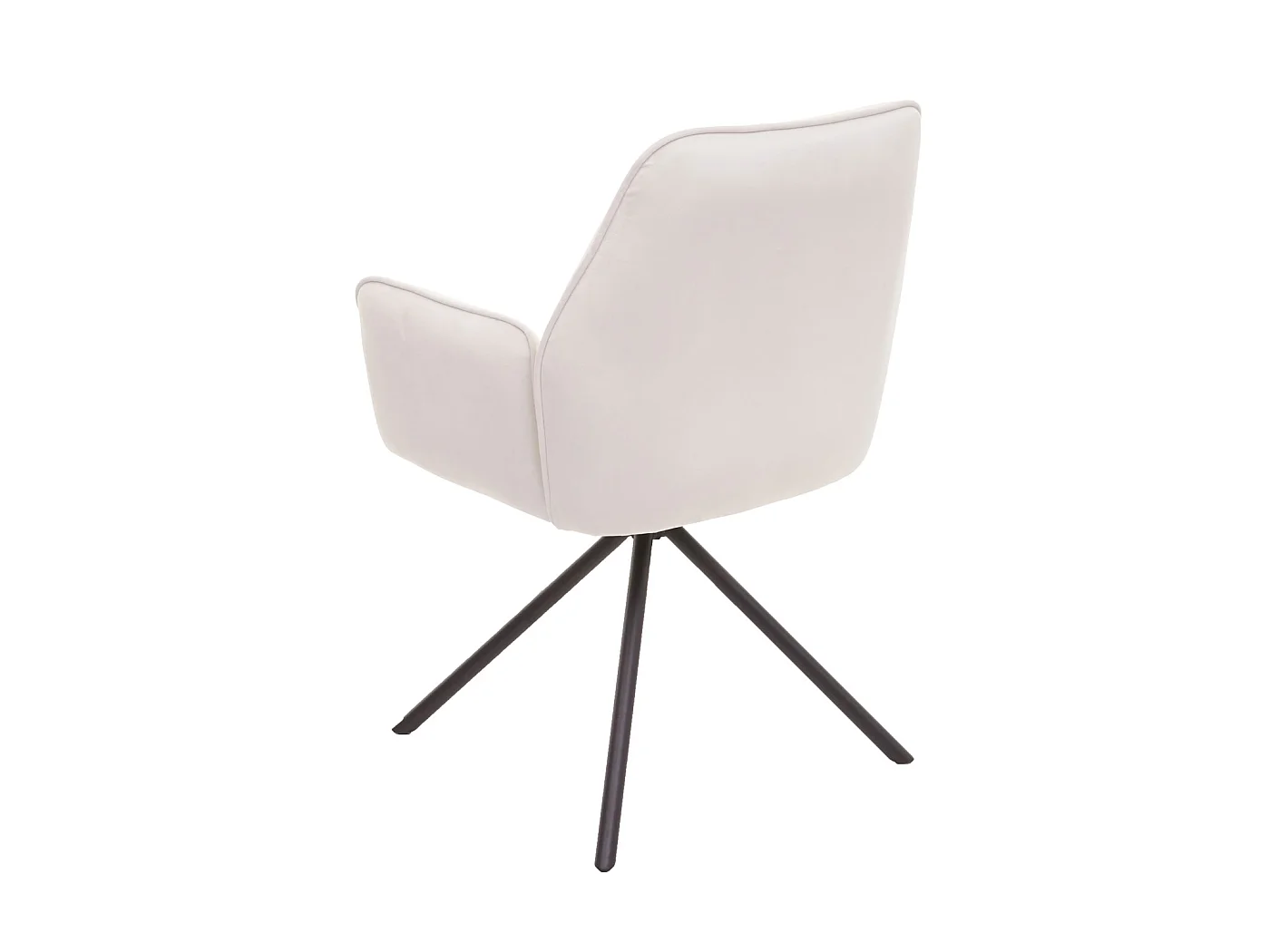 Eetkamerstoel MCW-G67 (set van 6),  crème-beige, zwarte poten