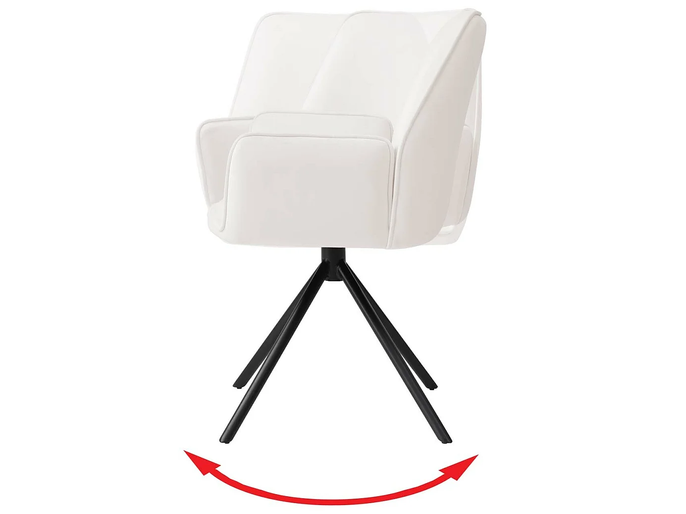 Chaise de salle à manger MCW-G67 (lot de 6),  velours, crème-beige