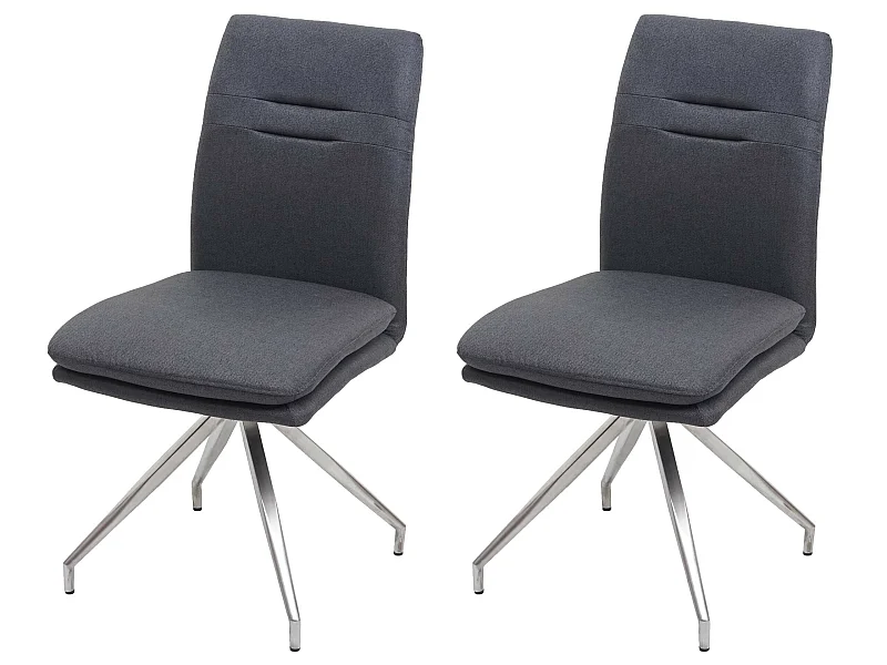 Eetkamerstoel MCW-H70 (set van 2),  donkergrijs