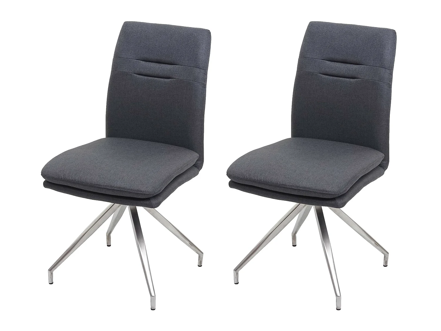 Chaise de salle à manger MCW-H70 (lot de 2),  gris foncé