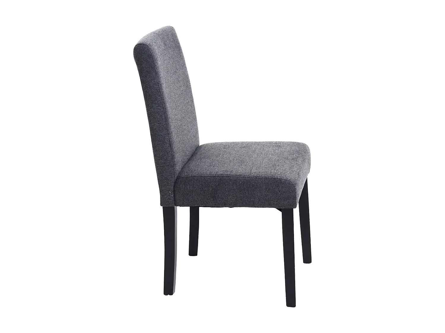 Chaise de salle à manger Littau Schriftzug,  gris anthracite, pieds foncés