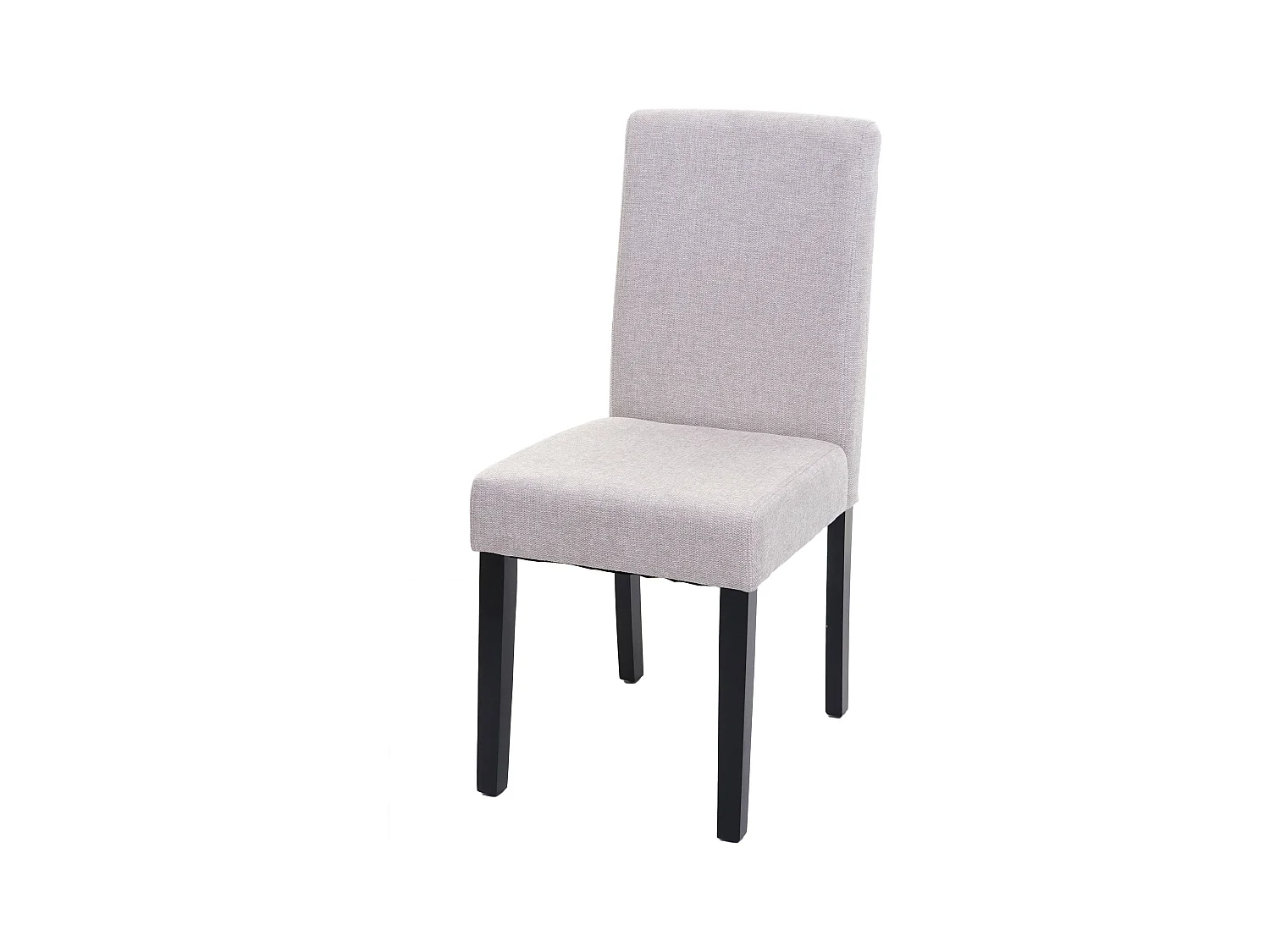 Chaise de salle à manger Littau Schriftzug, Chaise de salle à manger Littau tissu textile beige crème pieds foncés