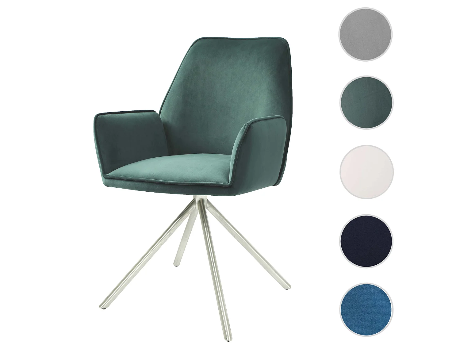 Esszimmerstuhl MCW-G67, Grün, Edelstahl