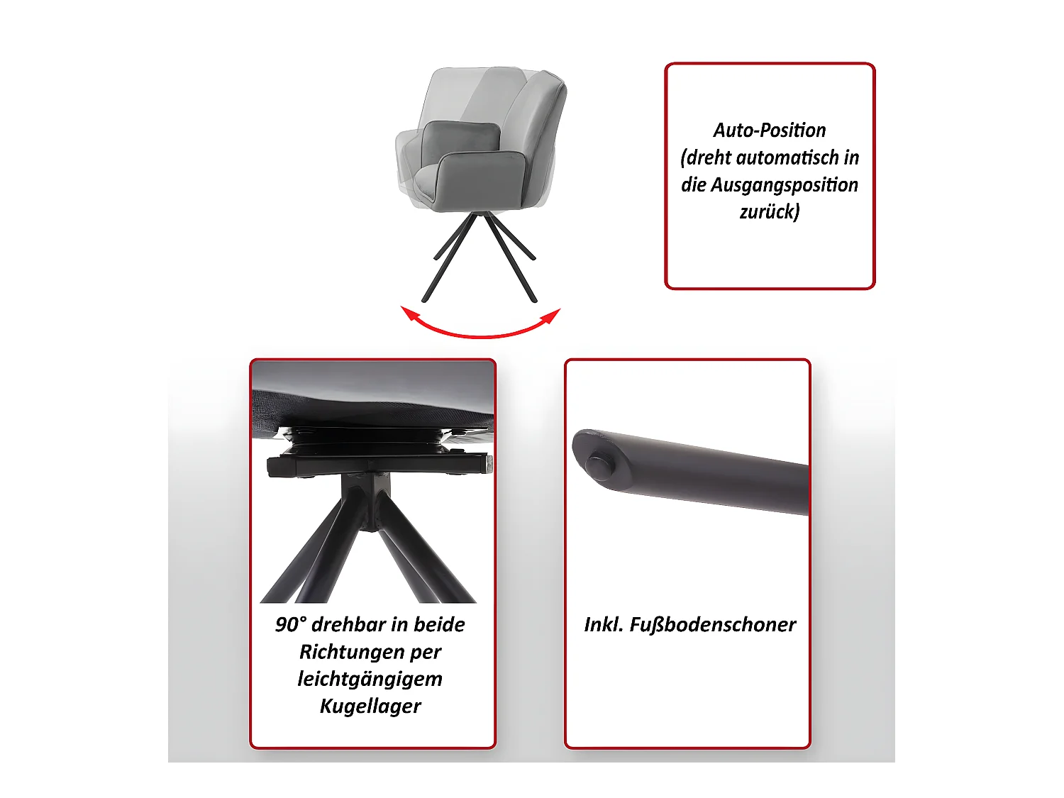 Silla de comedor MCW-G67 (juego de 6),  verde, acero inoxidable