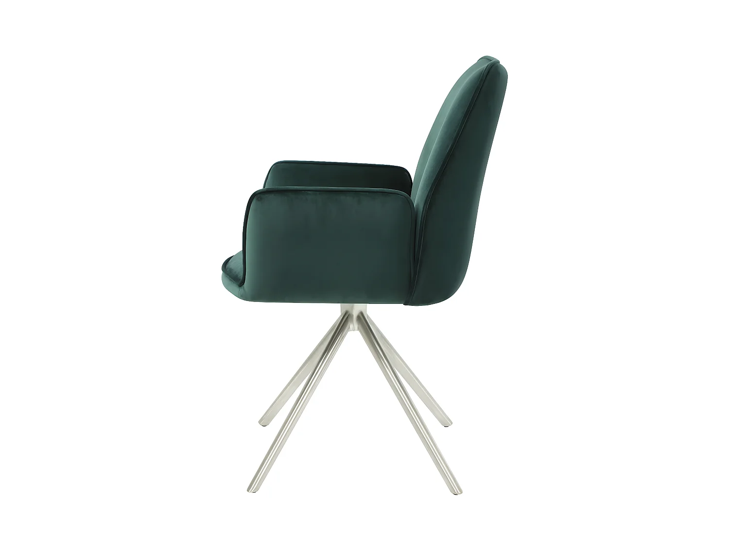 Silla de comedor MCW-G67 (juego de 6),  verde, acero inoxidable