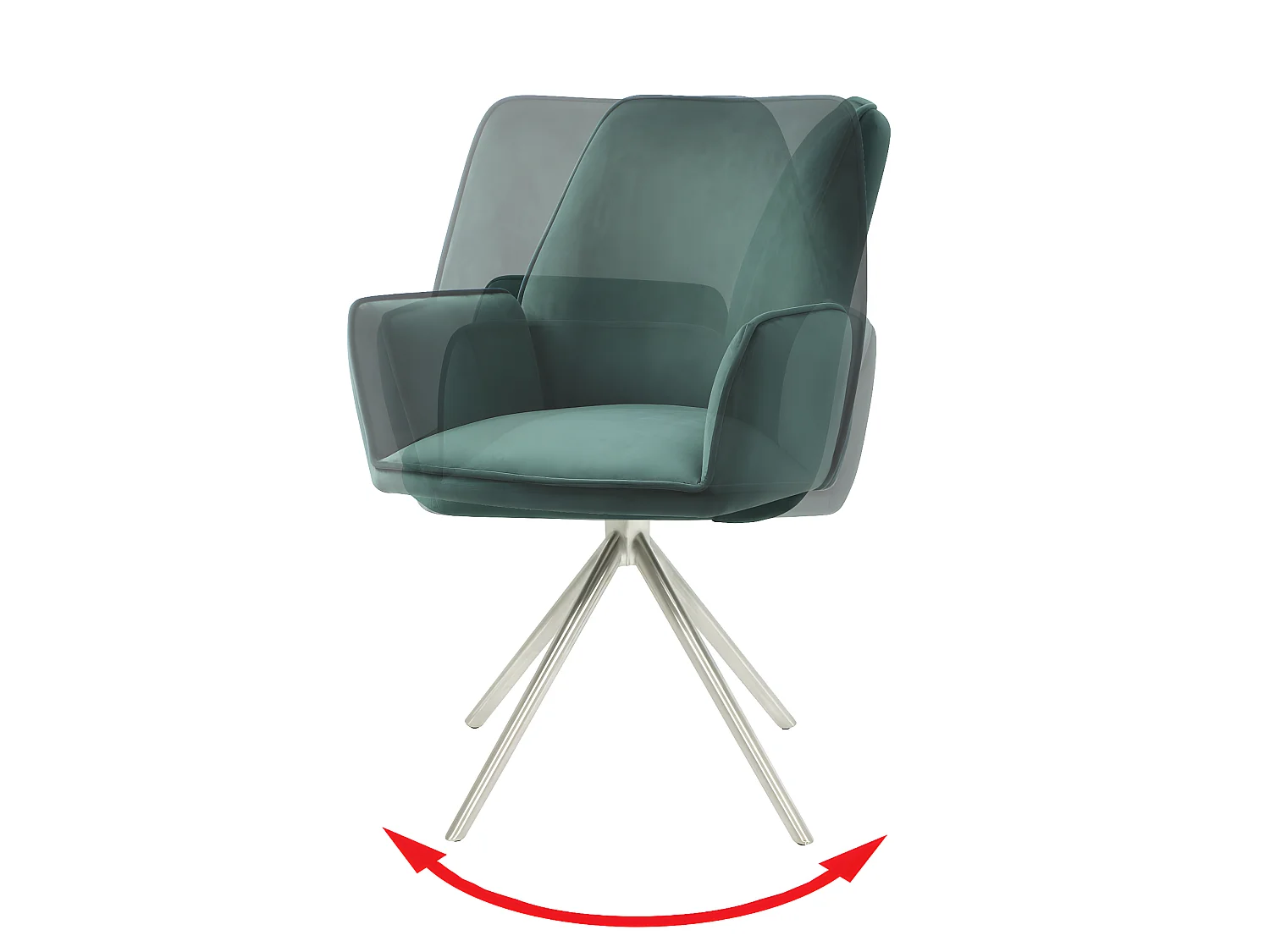 Chaise de salle à manger MCW-G67 (lot de 6),  vert, inox