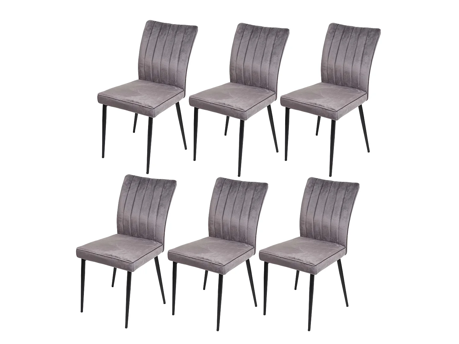 Krzesło do jadalni MCW-K16 (zestaw 6 sztuk),  ciemnoszary