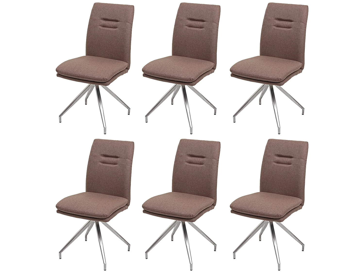 Eetkamerstoel MCW-H70 (set van 6),  bruin