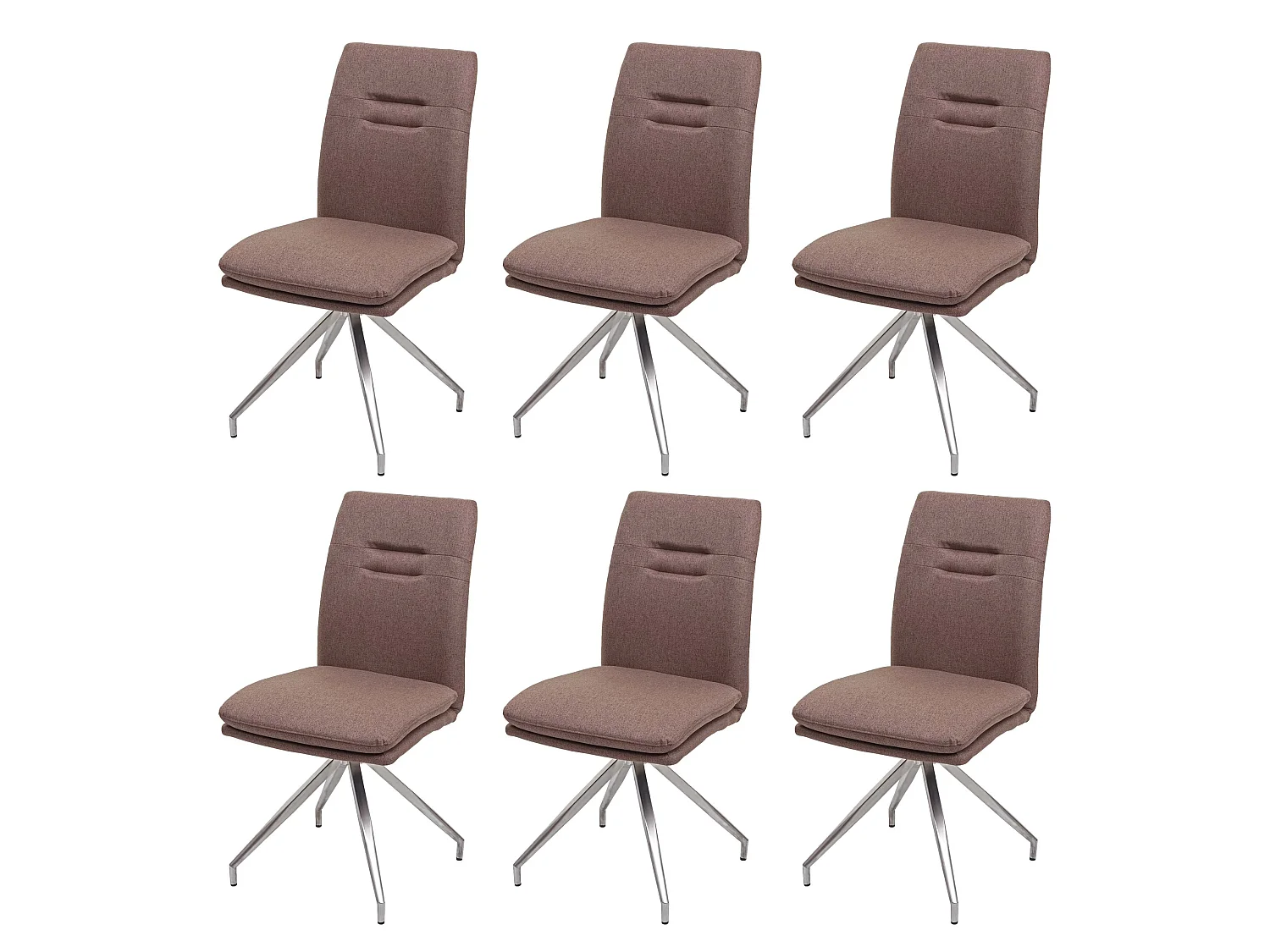 Eetkamerstoel MCW-H70 (set van 6),  bruin