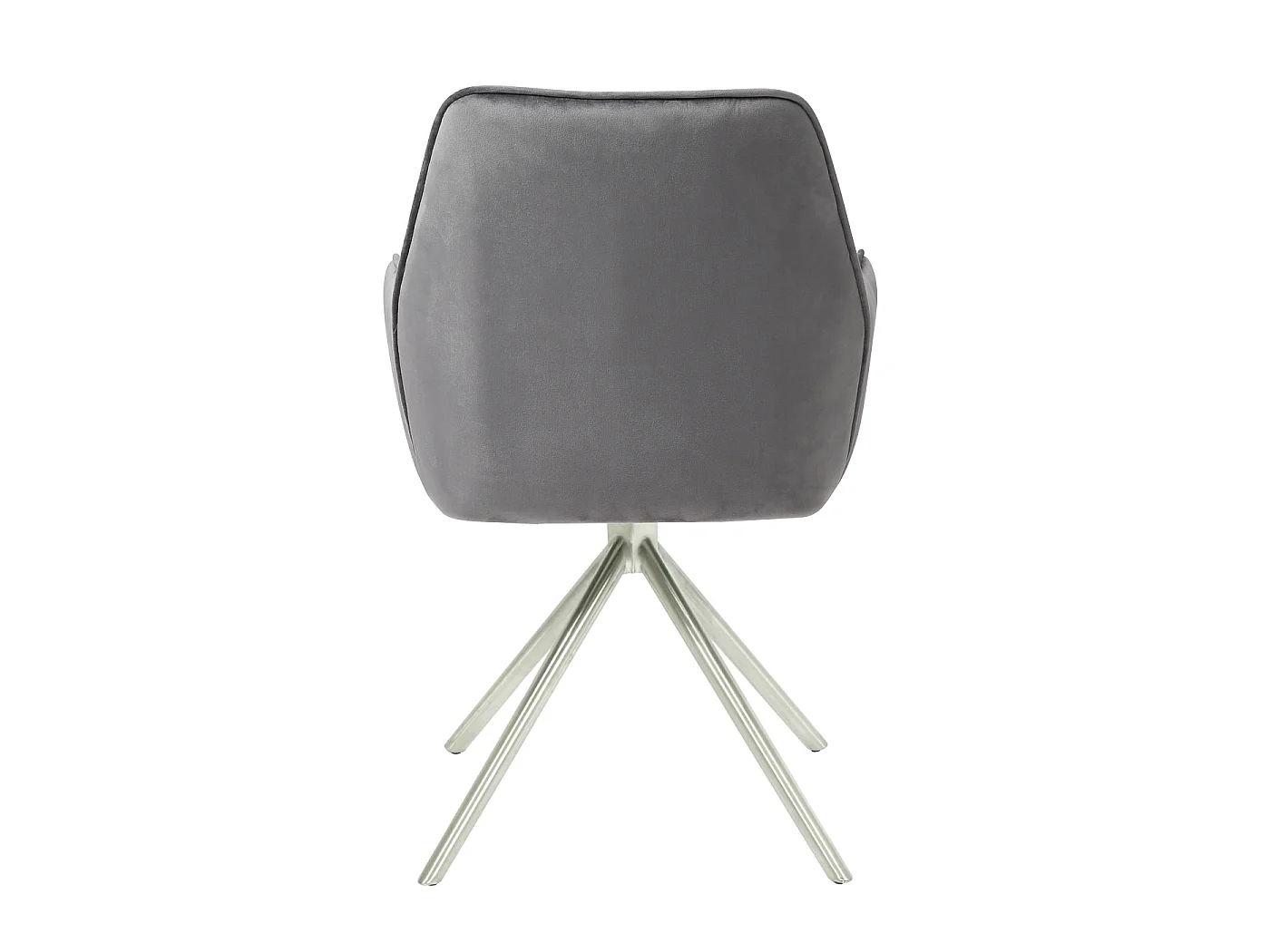 Silla de comedor MCW-G67 (juego de 6),  gris oscuro, acero inoxidable