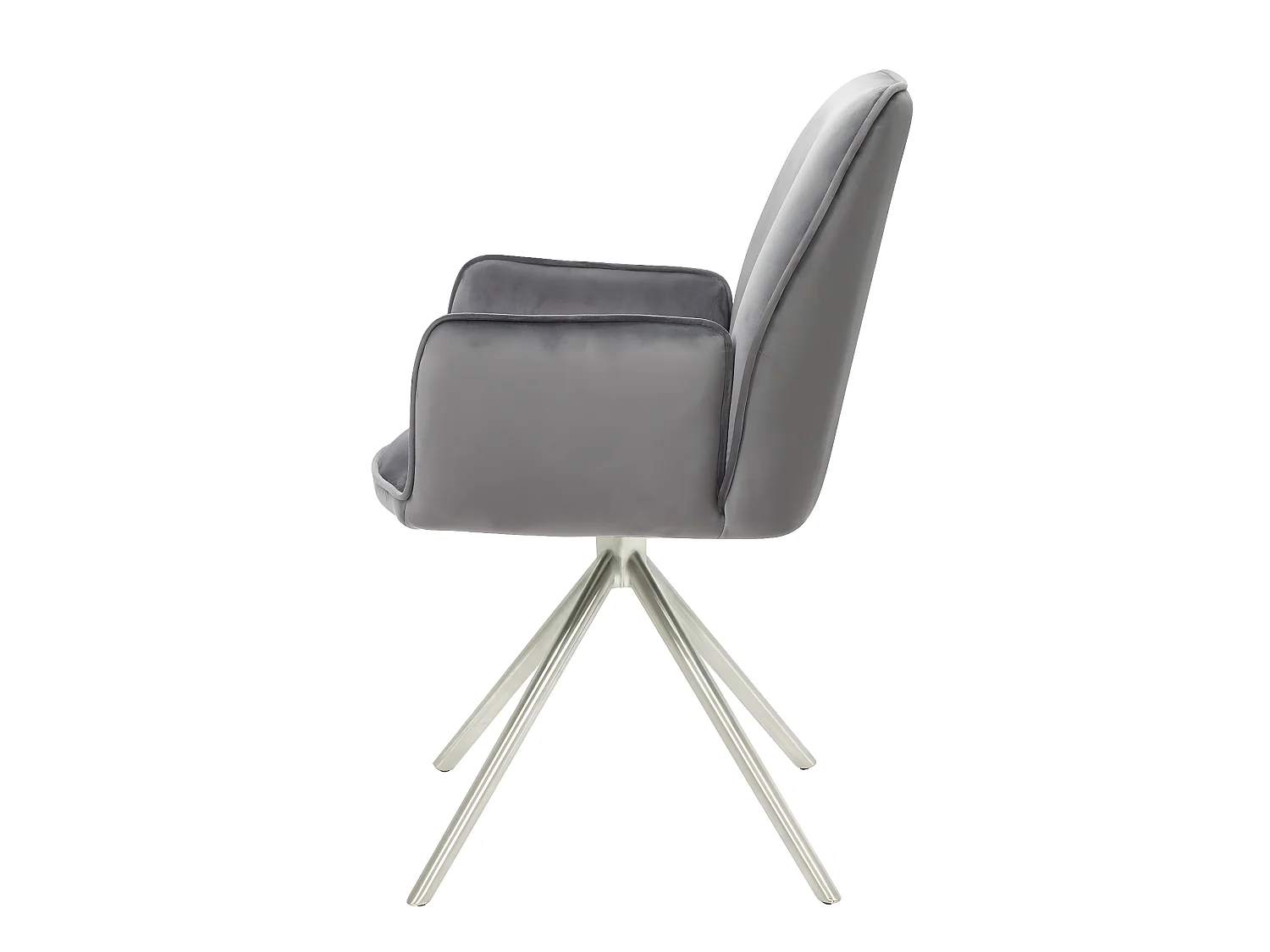 Chaise de salle à manger MCW-G67 (lot de 6),  gris foncé, inox
