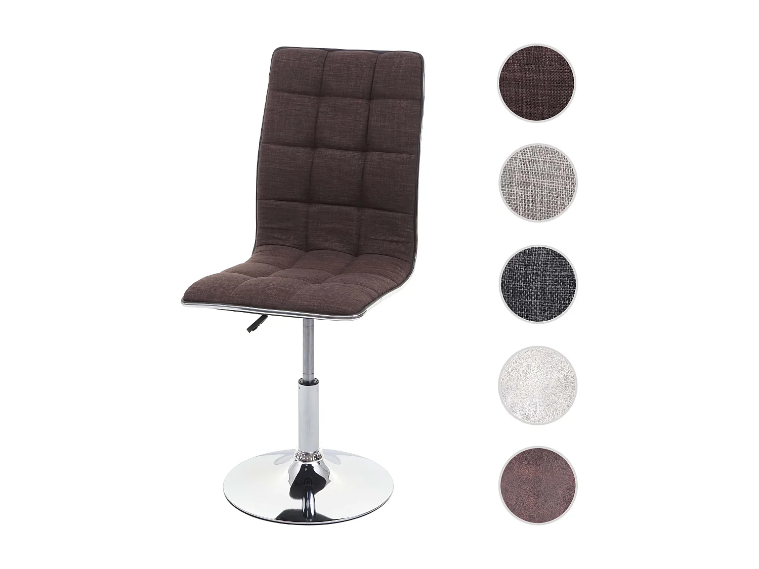 Sedia soggiorno elegante MCW-C41 design moderno tessuto sala pranzo marrone
