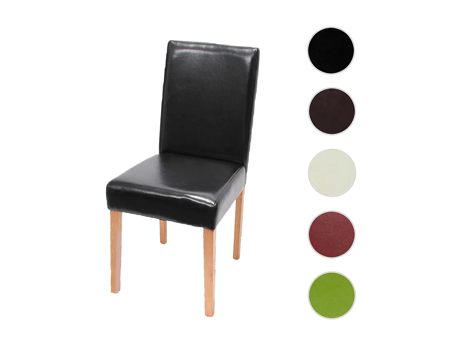 Chaise de salle à manger Littau,  noir, pieds clairs