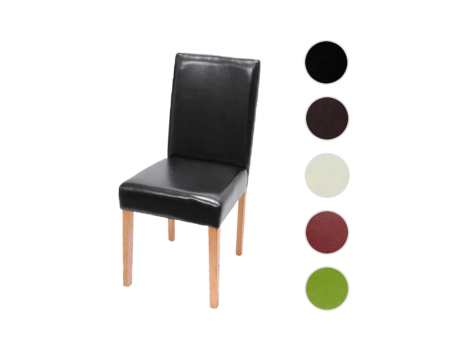 Chaise de salle à manger Littau,  noir, pieds clairs