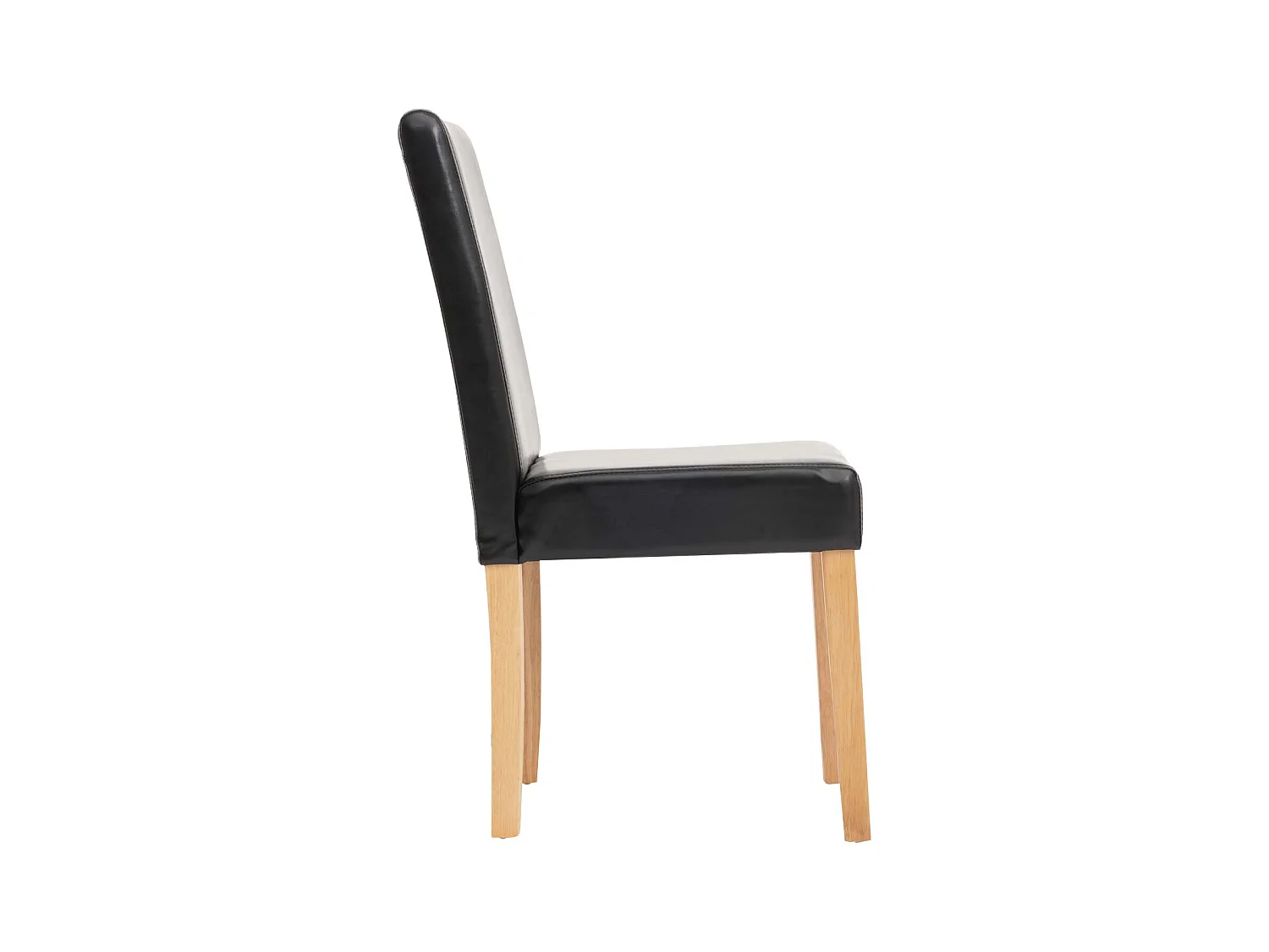 Chaise de salle à manger Littau,  noir, pieds clairs